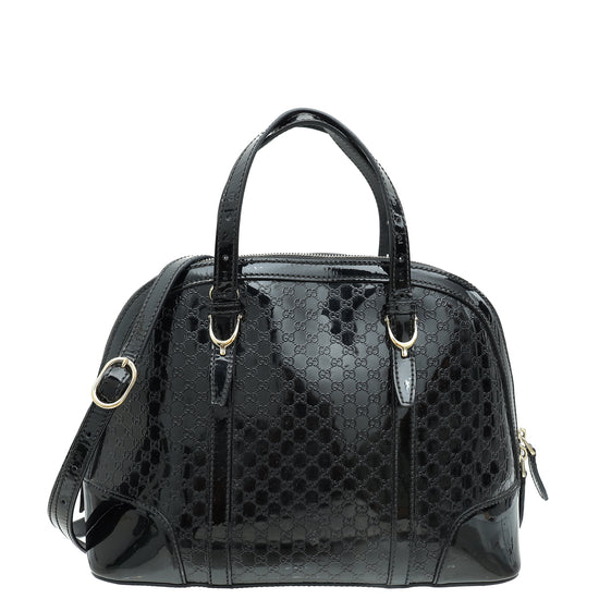 Gucci Black Nice Microguccissima Satchel Bag