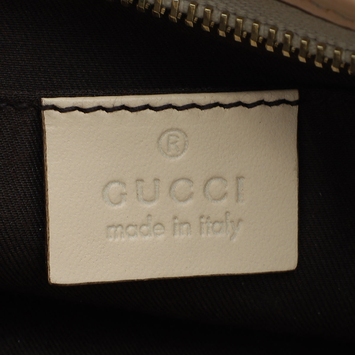 Gucci Metallic Beige GG Abbey Pochette