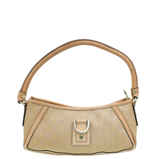 Gucci Metallic Beige GG Abbey Pochette