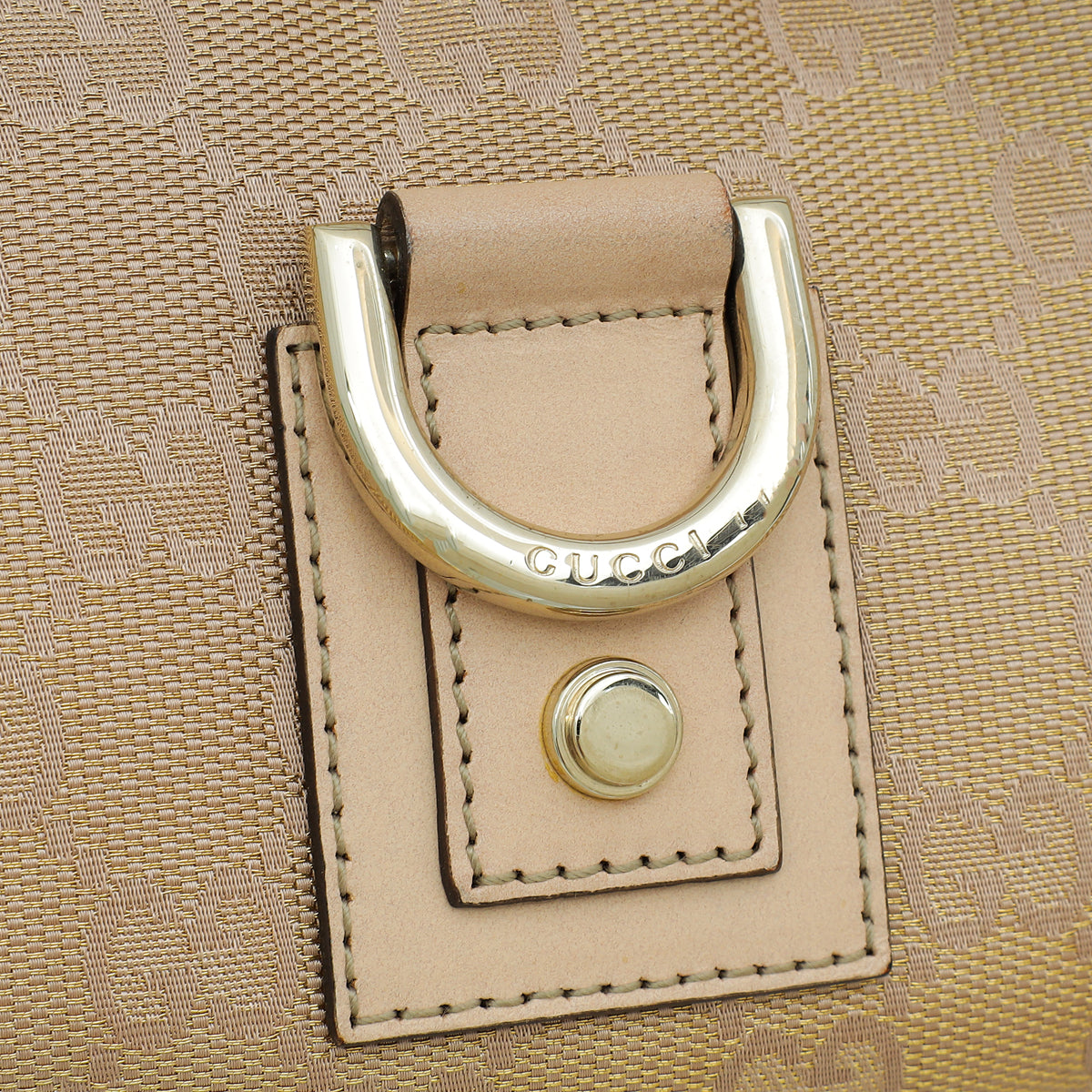 Gucci Metallic Beige GG Abbey Pochette