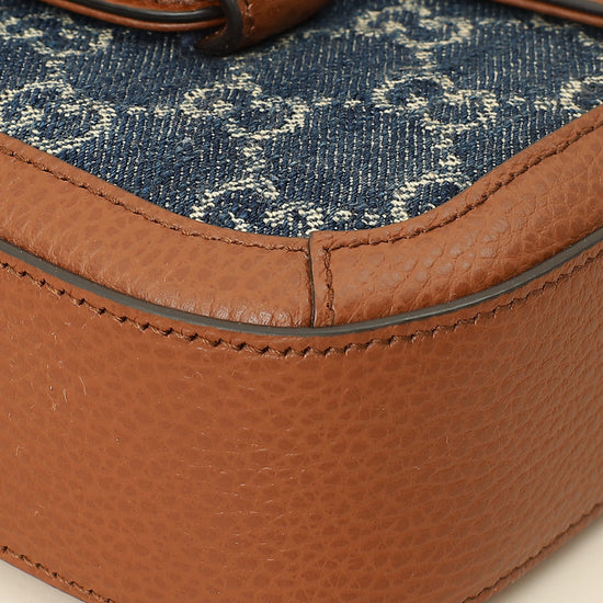 Gucci Bicolor GG Horsebit 1955 Mini Shoulder Bag-Gucci-THE CLOSET