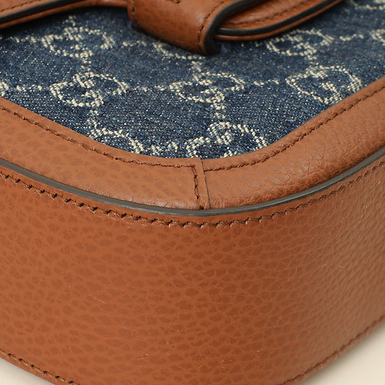 Gucci Bicolor GG Horsebit 1955 Mini Shoulder Bag-Gucci-THE CLOSET