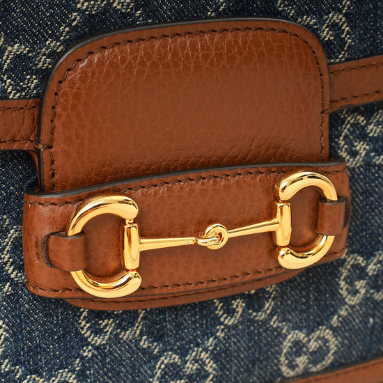 Gucci Bicolor GG Horsebit 1955 Mini Shoulder Bag-Gucci-THE CLOSET