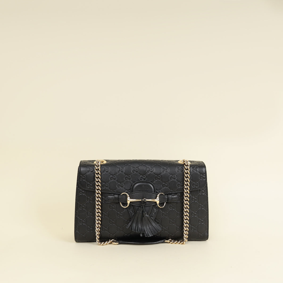 Gucci Balck Guccissima Emily Medium Shoulder Bag-Gucci-THE CLOSET