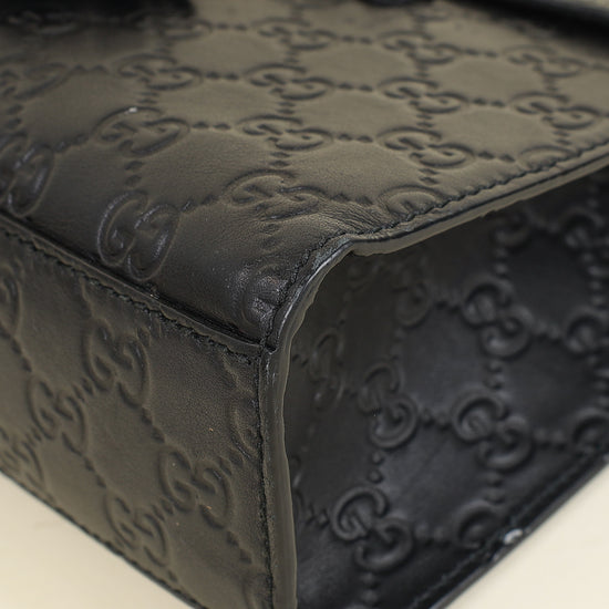 Gucci Balck Guccissima Emily Medium Shoulder Bag-Gucci-THE CLOSET