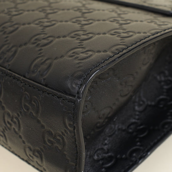 Gucci Balck Guccissima Emily Medium Shoulder Bag-Gucci-THE CLOSET