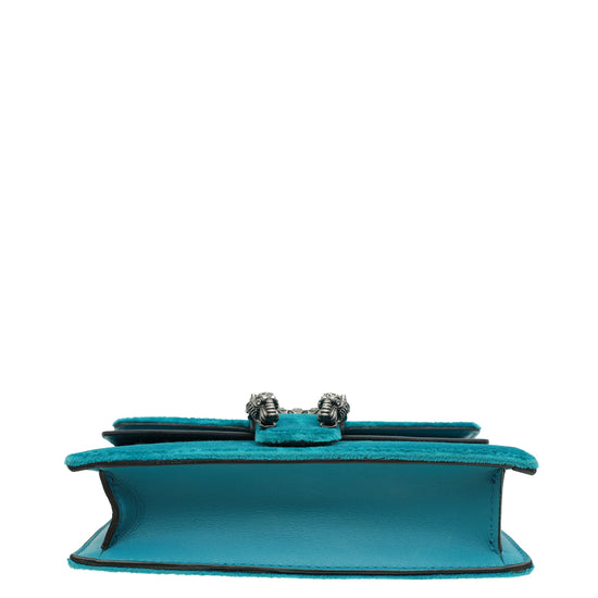 Gucci Turquoise Velvet Dionysus Super Mini Bag