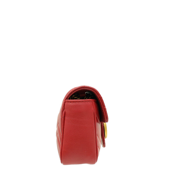 Gucci Red GG Marmont Super Mini Bag