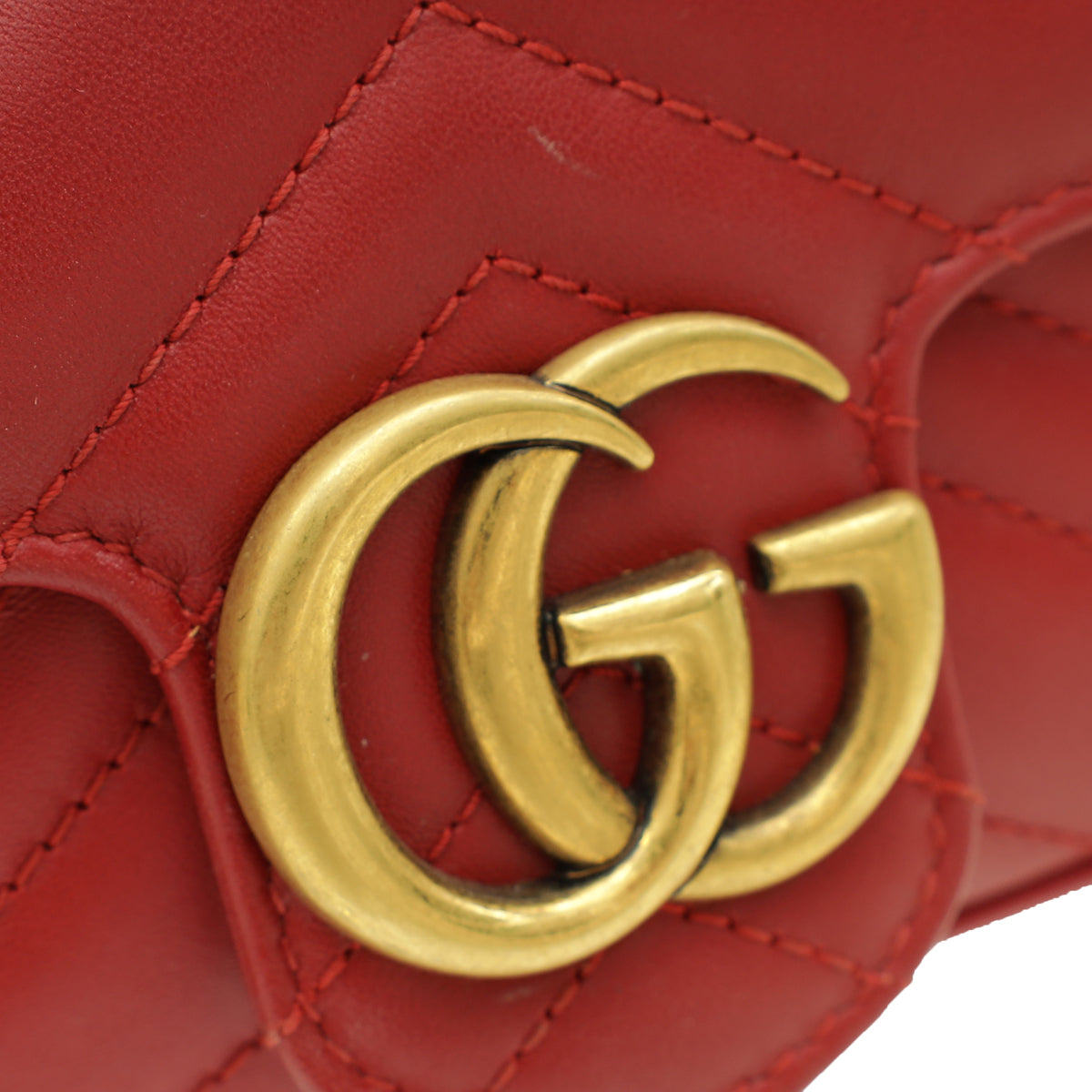 Gucci Red GG Marmont Super Mini Bag