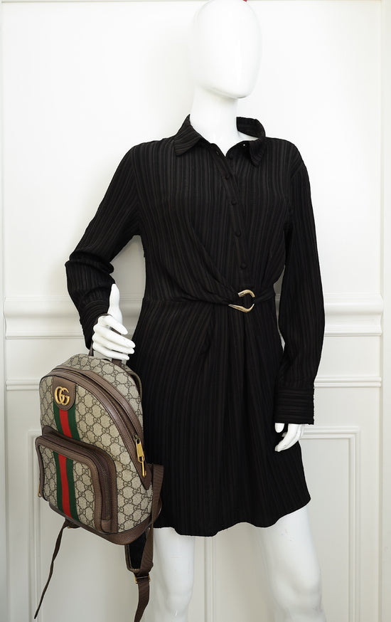 Gucci Bicolor GG Supreme Ophidia Small Backpack Bag