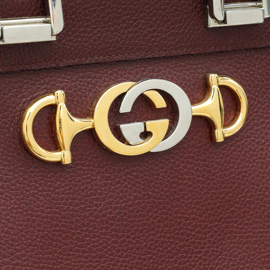 Gucci Burgundy Zumi Small Tote Bag