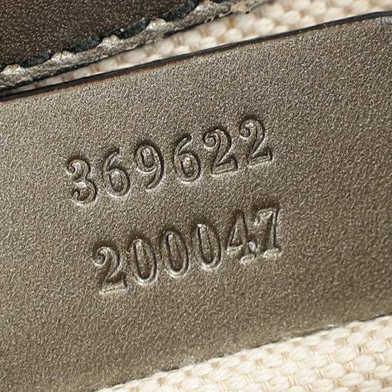 Gucci Metallic Gray GG Shine Mini Emily Bag