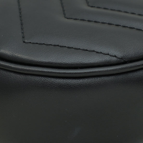 Gucci Black GG Marmont Chain Hobo Shoulder Bag-Gucci-THE CLOSET
