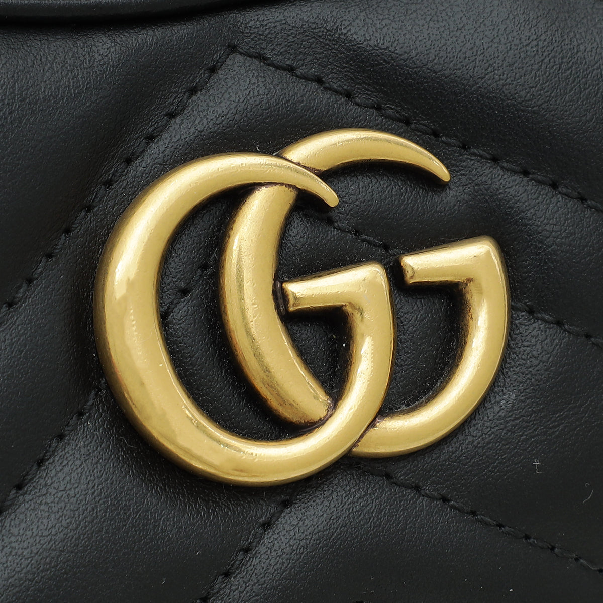 Gucci Black GG Marmont Chain Hobo Shoulder Bag-Gucci-THE CLOSET