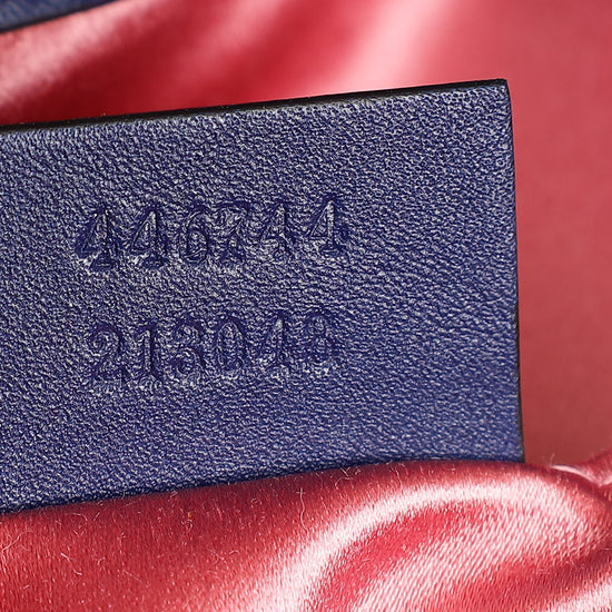 Gucci Blue Velvet GG Marmont Mini Shoulder Bag-Gucci-THE CLOSET