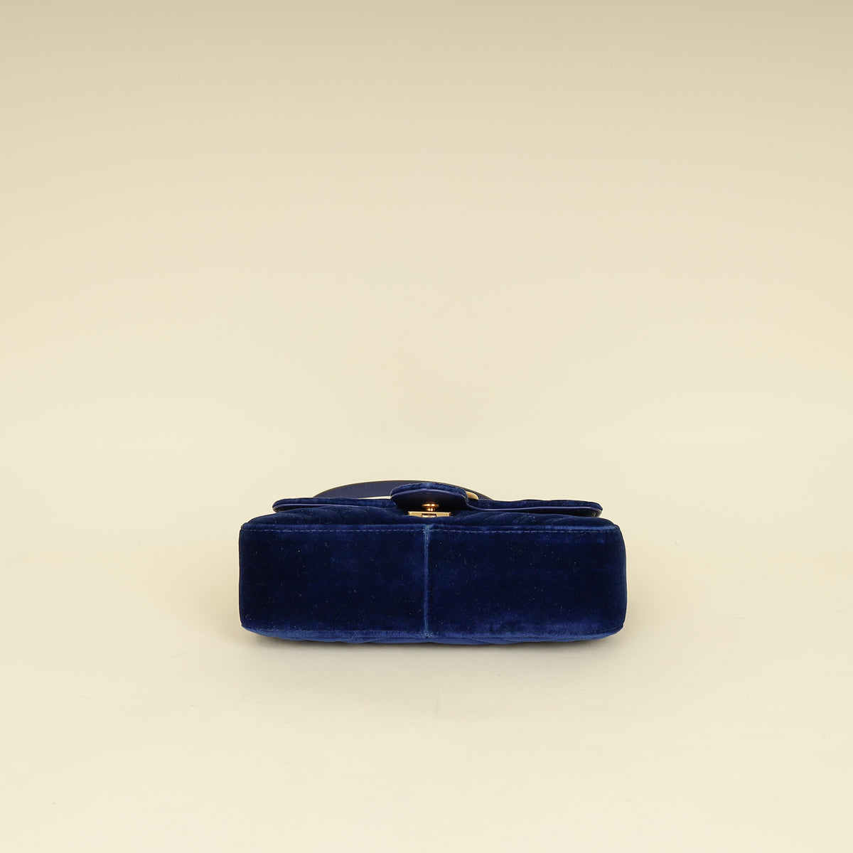 Gucci Blue Velvet GG Marmont Mini Shoulder Bag-Gucci-THE CLOSET