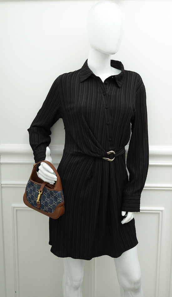 Gucci Bicolor GG Denim Jackie 1961 Mini Hobo Bag-Gucci-THE CLOSET