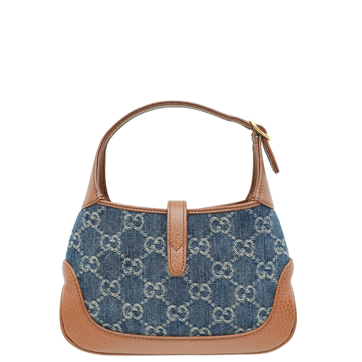 Gucci Bicolor GG Denim Jackie 1961 Mini Hobo Bag-Gucci-THE CLOSET