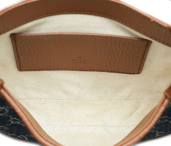 Gucci Bicolor GG Denim Jackie 1961 Mini Hobo Bag-Gucci-THE CLOSET