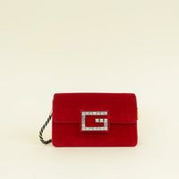 Gucci Red Broadway Small Crossbody Flap Bag