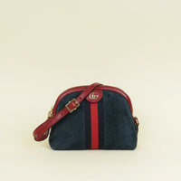 Gucci Bicolor Small Ophidia Suede Dome Shoulder Bag