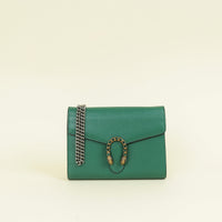 Gucci Emerald Green Dionysus Mini Chain Wallet