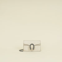 Gucci White Crystal Dionysus Super Mini Bag