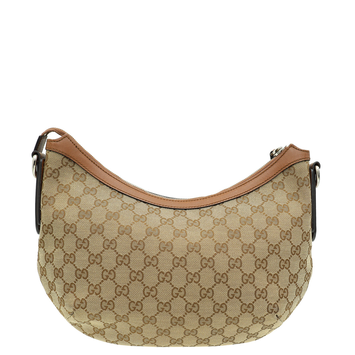 Gucci Ebony GG Half Moon Medium Crossbody Bag-Gucci-THE CLOSET