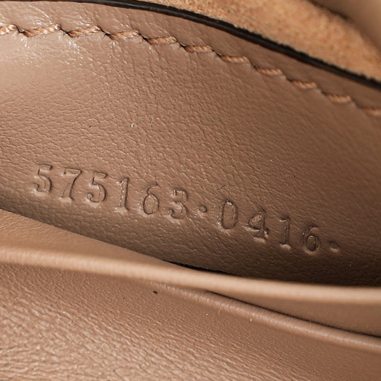 Gucci Taupe GG Marmont Mini Bucket Bag