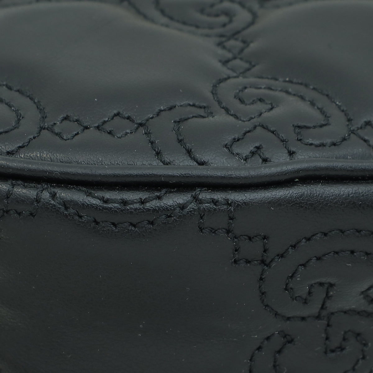 Gucci Black GG Matelasse Mini Hobo Bag