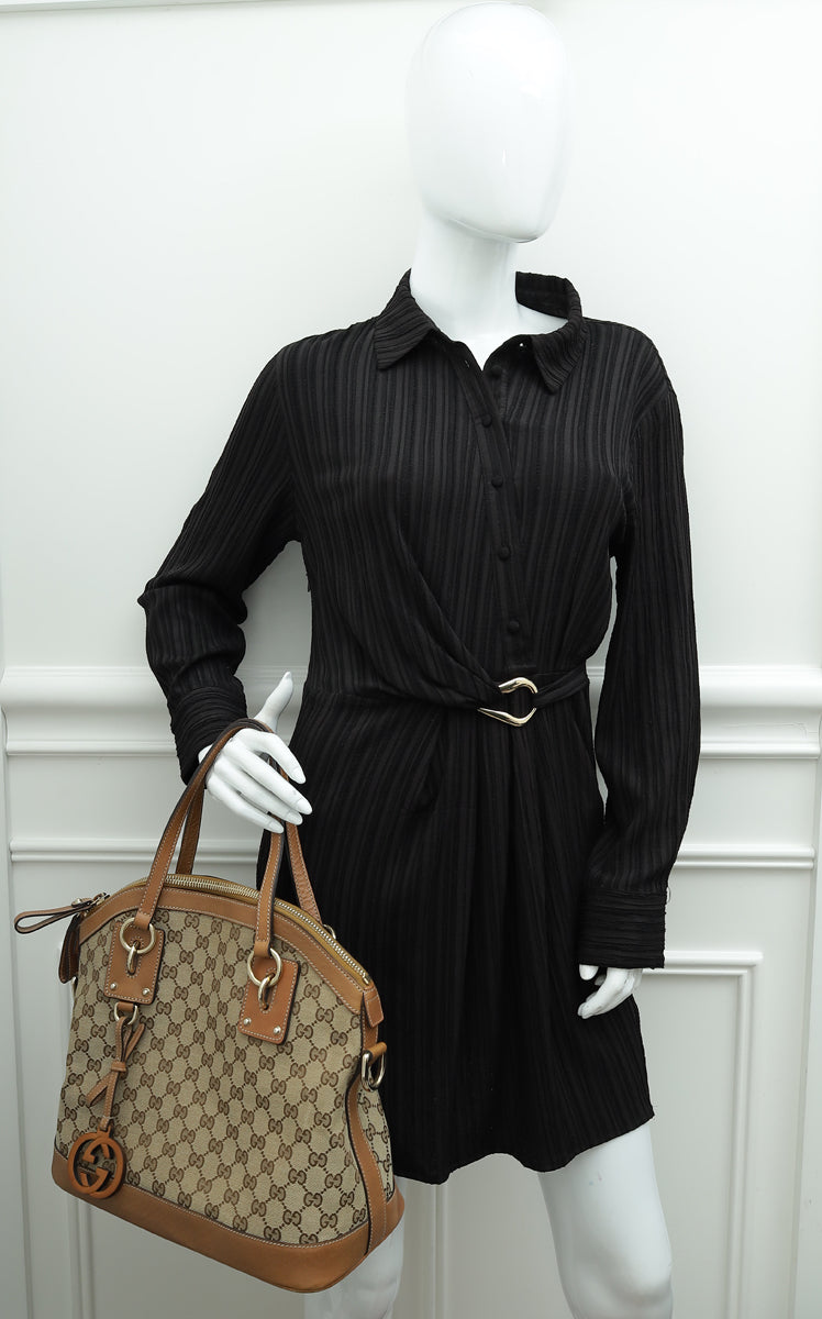 Gucci Bicolor GG Interlocking Dome Satchel Bag-Gucci-THE CLOSET