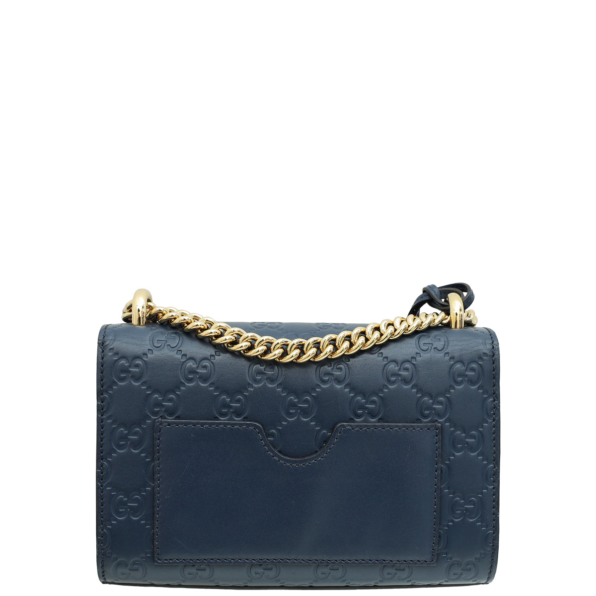Gucci Blue Guccissima Padlock Small Chain Bag-Gucci-THE CLOSET