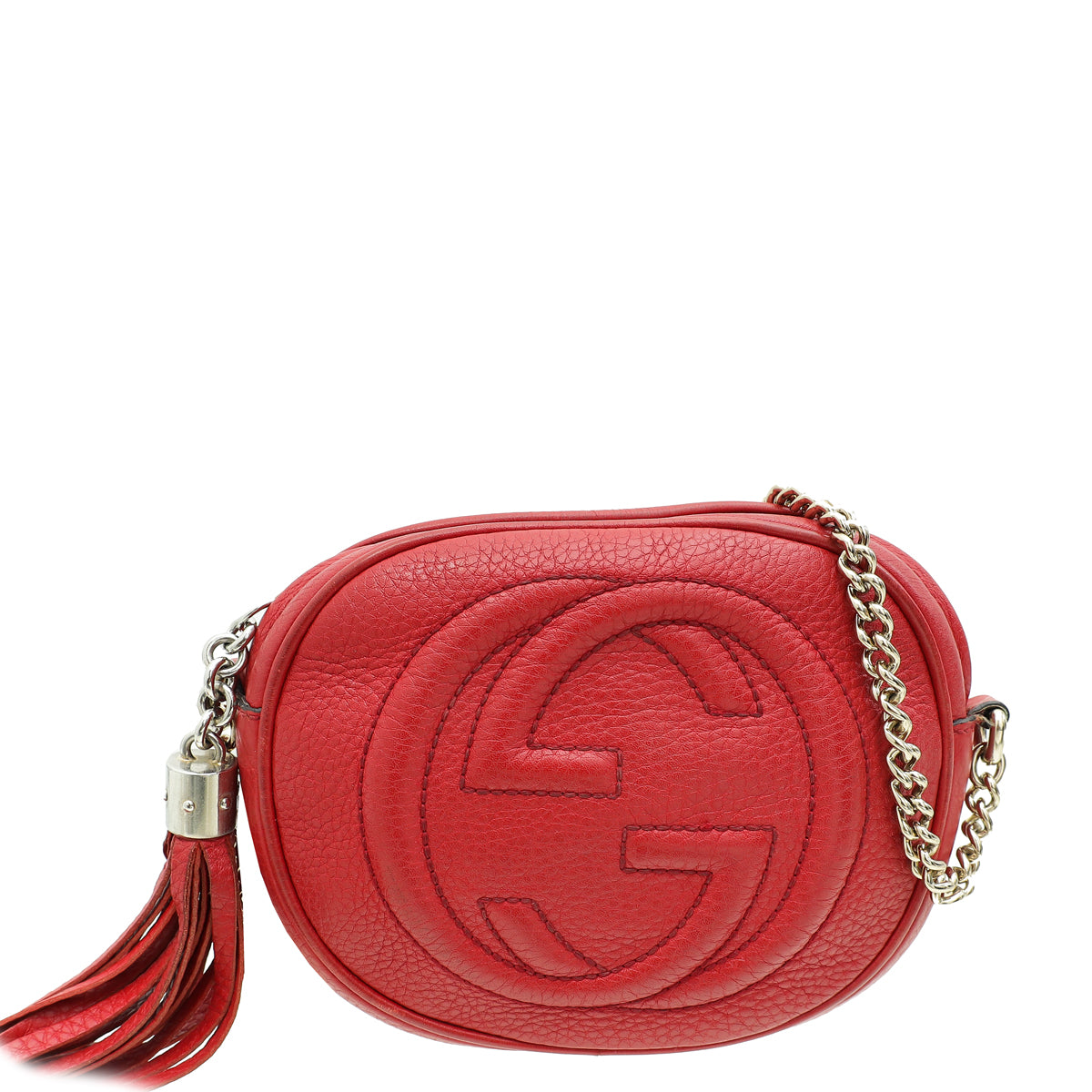 Gucci Red Soho Tassel Chain Mini Bag