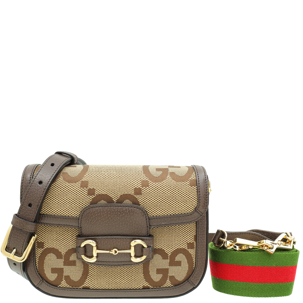 Gucci Ebony GG Horsebit 1955 Mini Shoulder Bag-Gucci-THE CLOSET