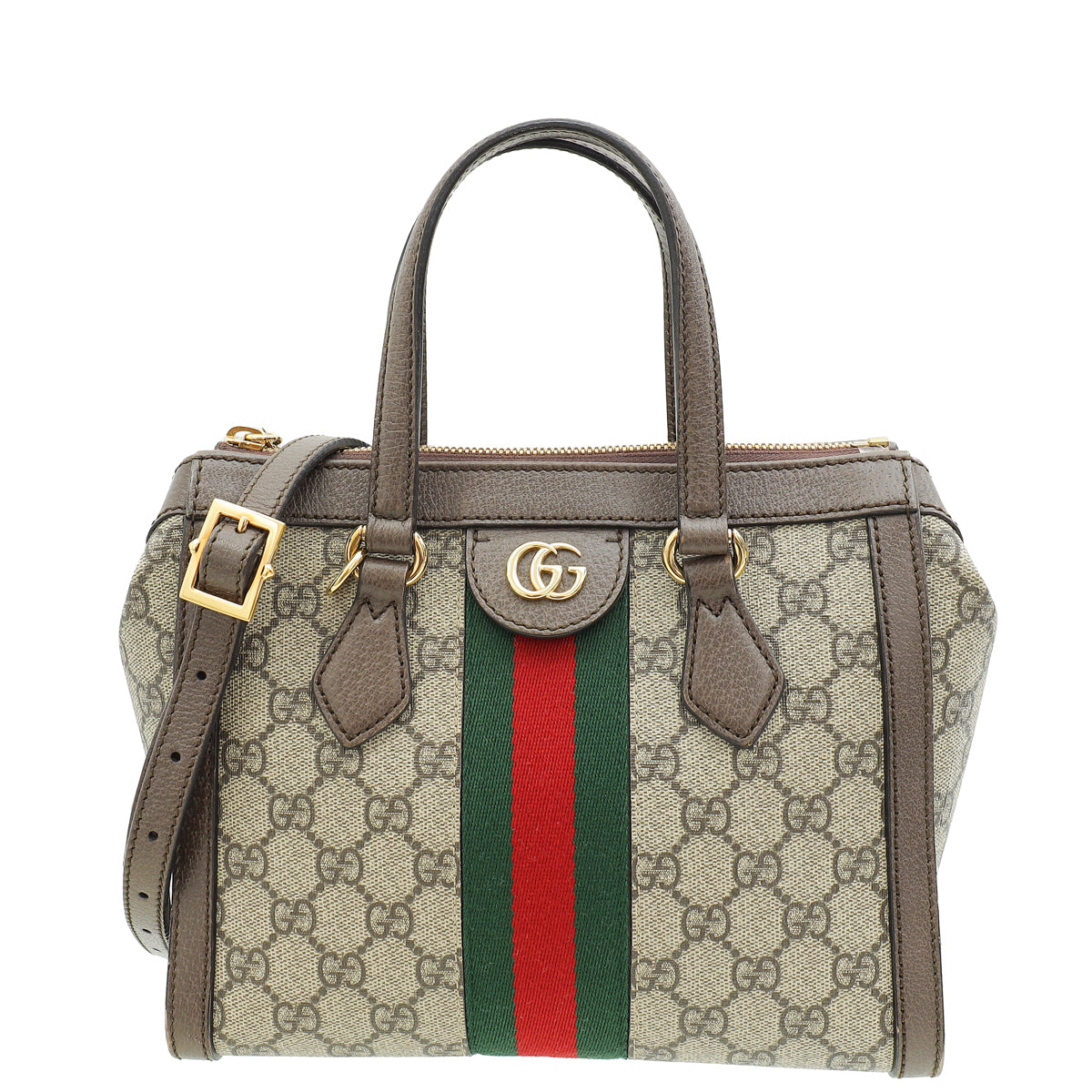 Gucci Bicolor GG Supreme Ophidia Small Shoulder Bag-Gucci-THE CLOSET