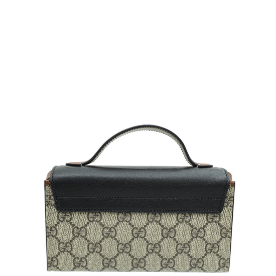 Gucci Bicolor GG Supreme Padlock Mini Bag