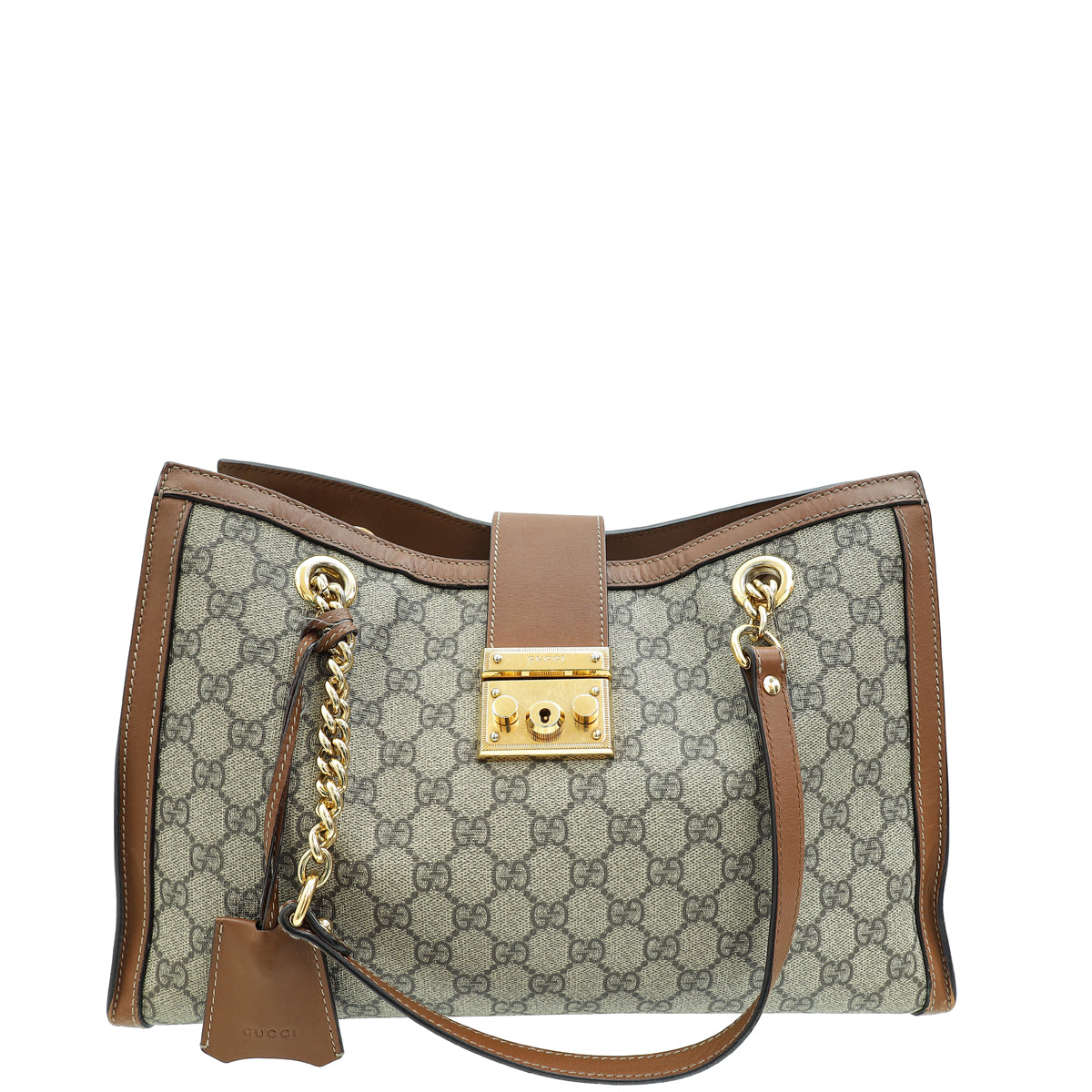 Gucci Bicolor GG Supreme Padlock Medium Tote Bag-Gucci-THE CLOSET