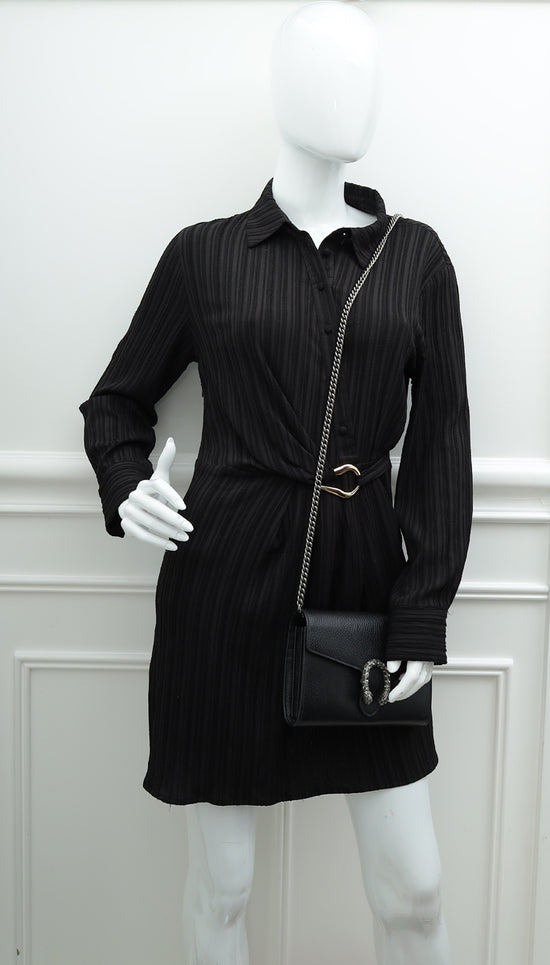 Load image into Gallery viewer, Gucci Black Crystal Dionysus Mini Chain Shoulder Bag
