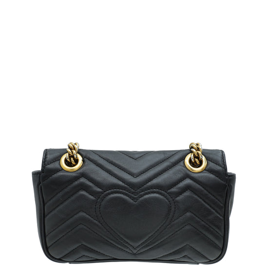 Gucci Black GG Marmont Mini Shoulder Bag