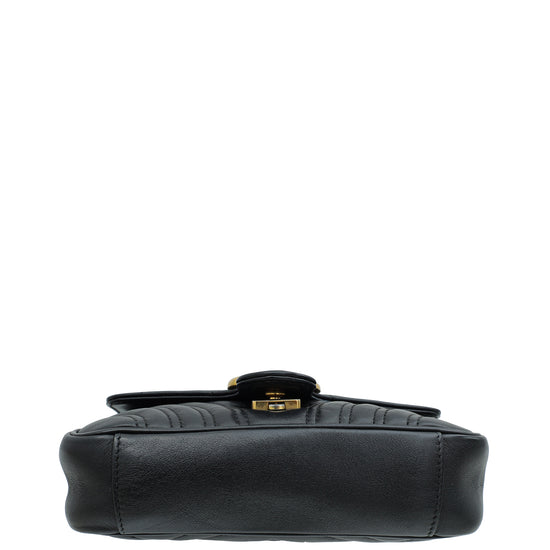 Load image into Gallery viewer, Gucci Black GG Marmont Mini Shoulder Bag
