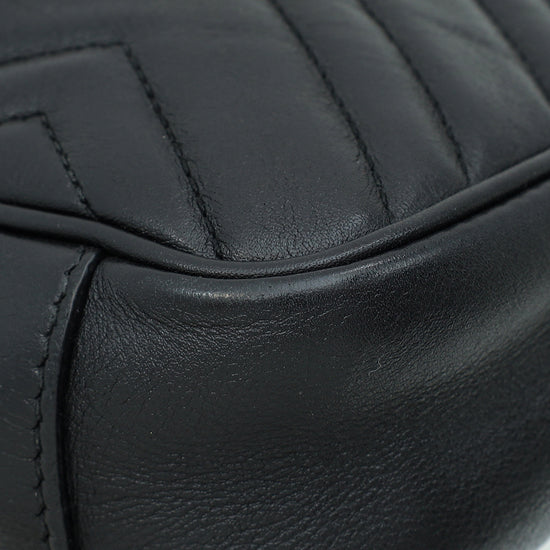 Load image into Gallery viewer, Gucci Black GG Marmont Mini Shoulder Bag
