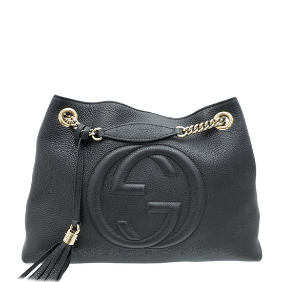 Gucci Black Soho Tassel Tote Bag