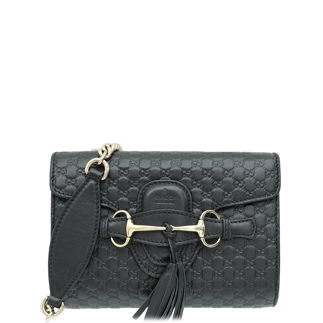 Gucci Black GG Microcannage Emily Mini Bag
