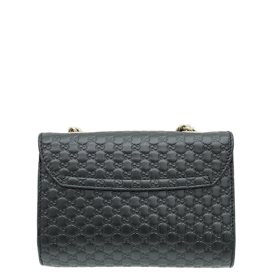 Gucci Black GG Microcannage Emily Mini Bag