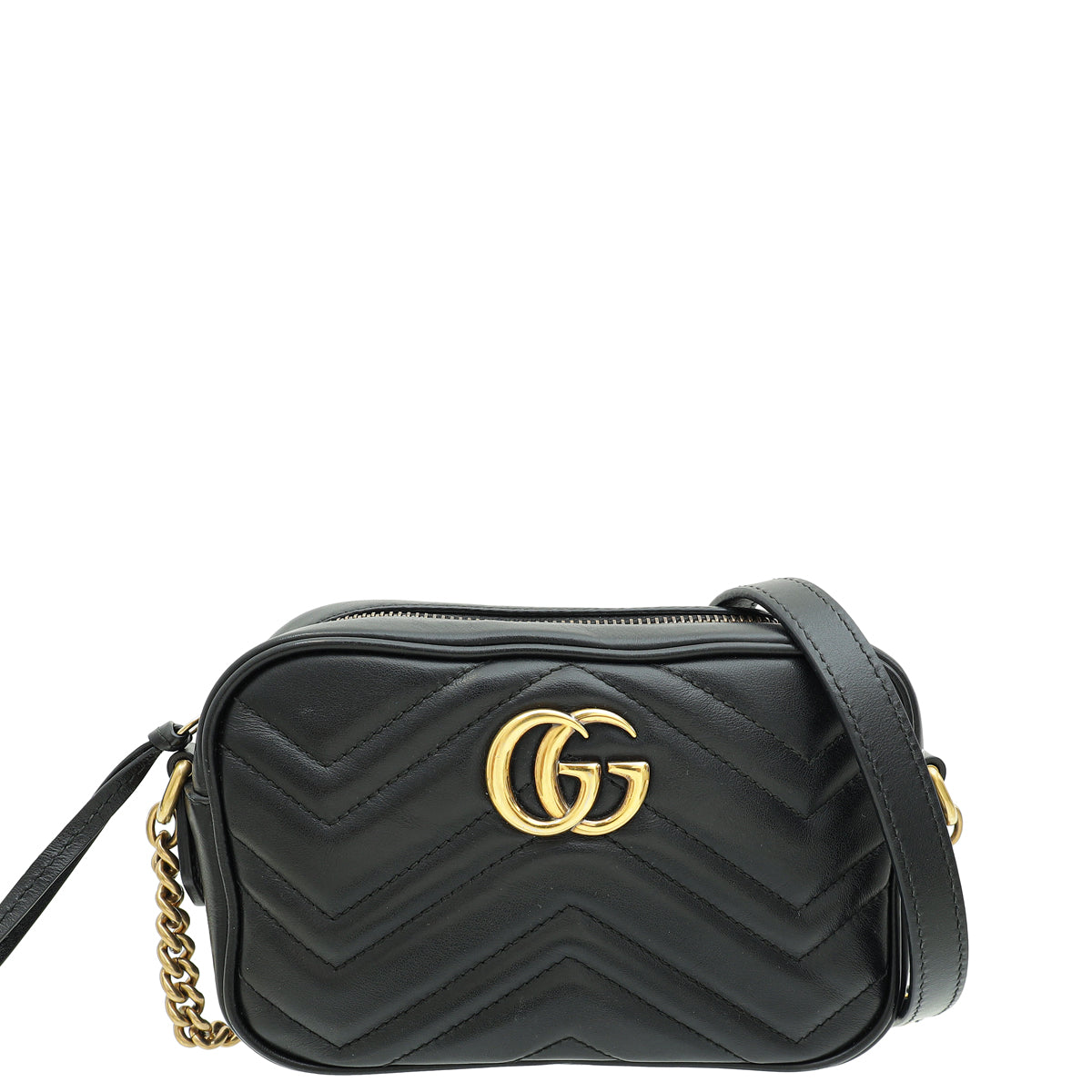 Gucci Black GG Marmont Mini Camera Bag-Gucci-THE CLOSET