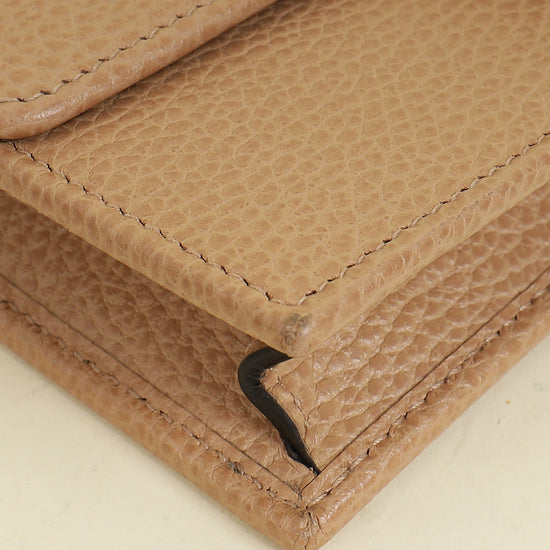 Gucci Beige Interlocking G Chain Wallet
