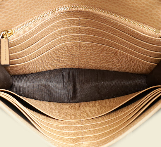 Gucci Beige Interlocking G Chain Wallet