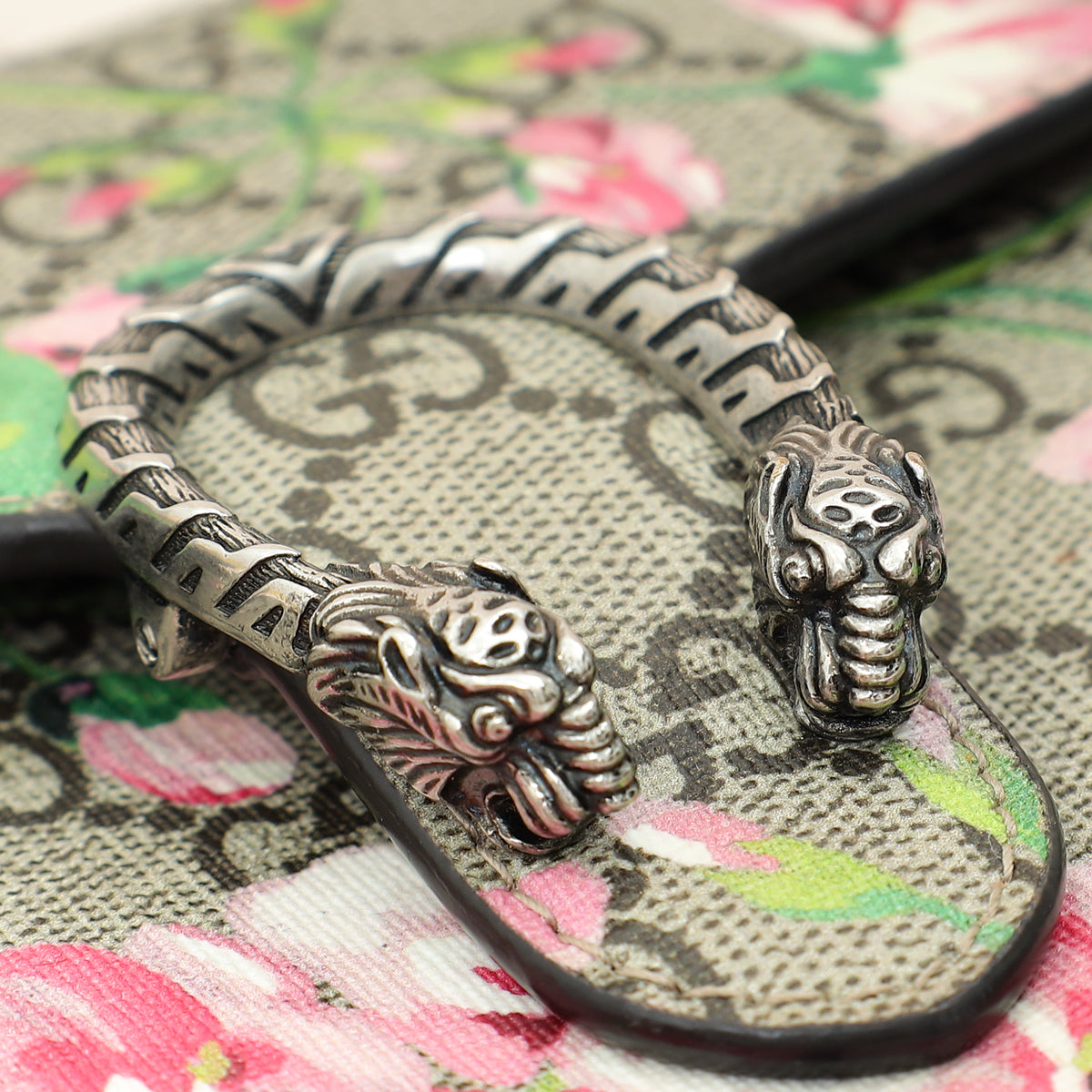 Gucci Ebony Multicolor GG Supreme Blooms Mini Dionysus Chain Bag-Gucci-THE CLOSET