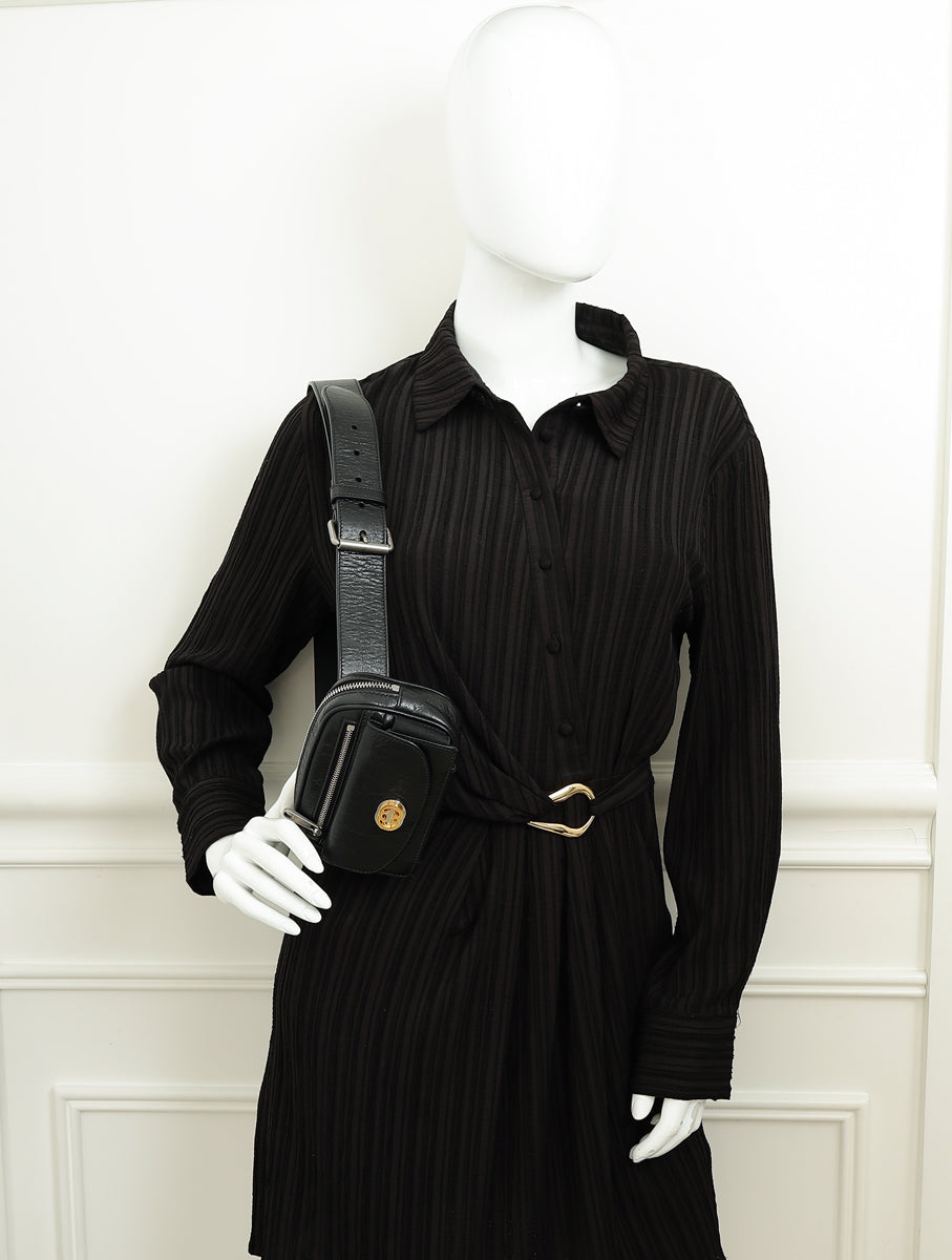 Gucci Black Cracked Morpheus Belt Bag-Gucci-THE CLOSET