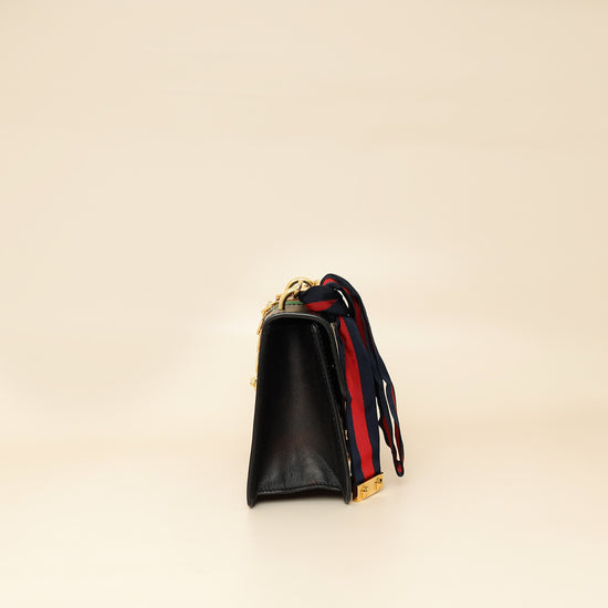 Gucci Black Sylvie Mini Chain Shoulder Bag-Gucci-THE CLOSET